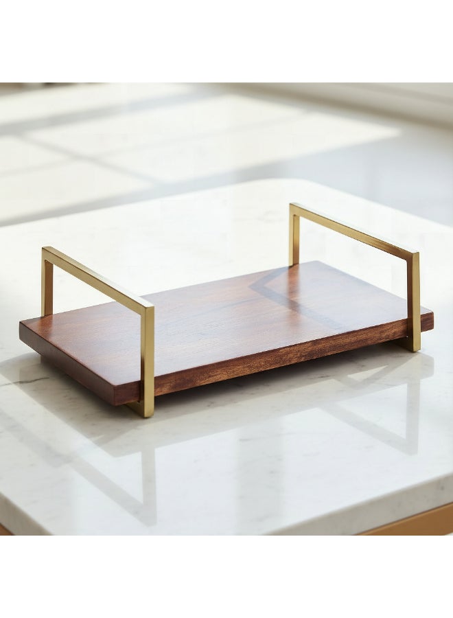 Home Box Decorative Tray with Handle - Brown - Image 5